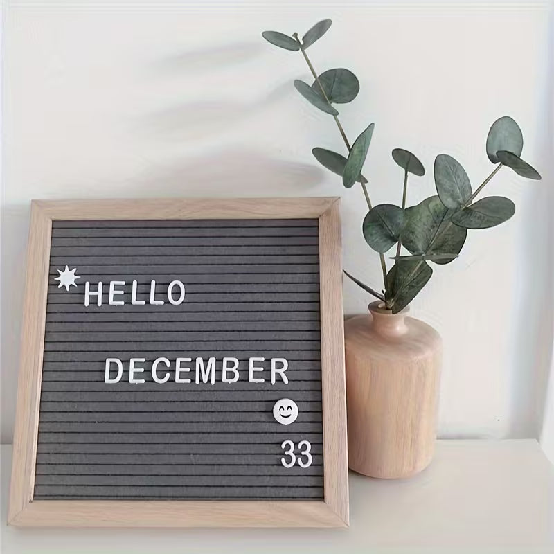 Filz Letterboard mit Holzstaffelei & 340 Buchstaben – 3 Farben erhältlich