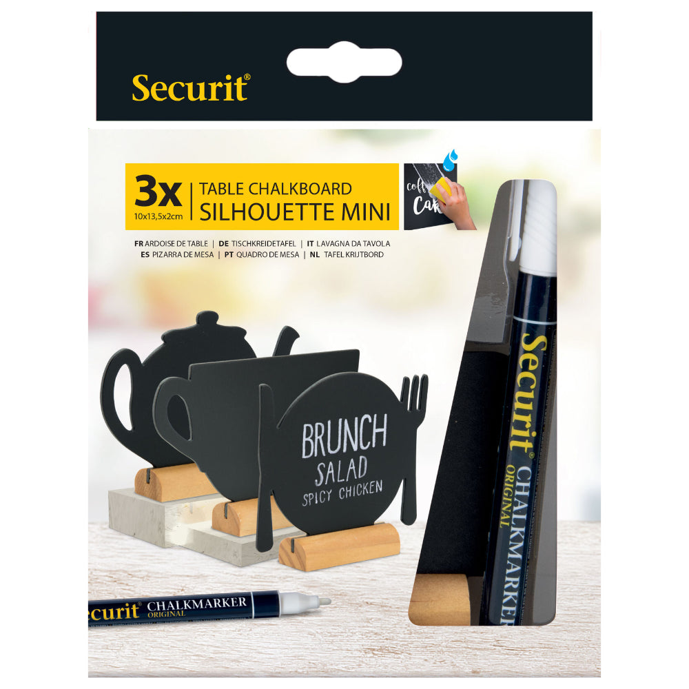 Securit®, Mini Tischkreidetafel "Mix", 3er-Set