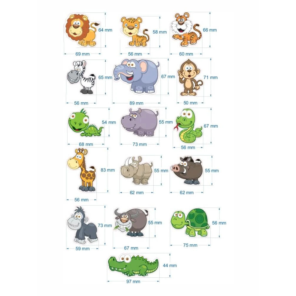 Magnet-Set Zootiere – 16 kinderfreundliche Magnete für Spiel & Deko