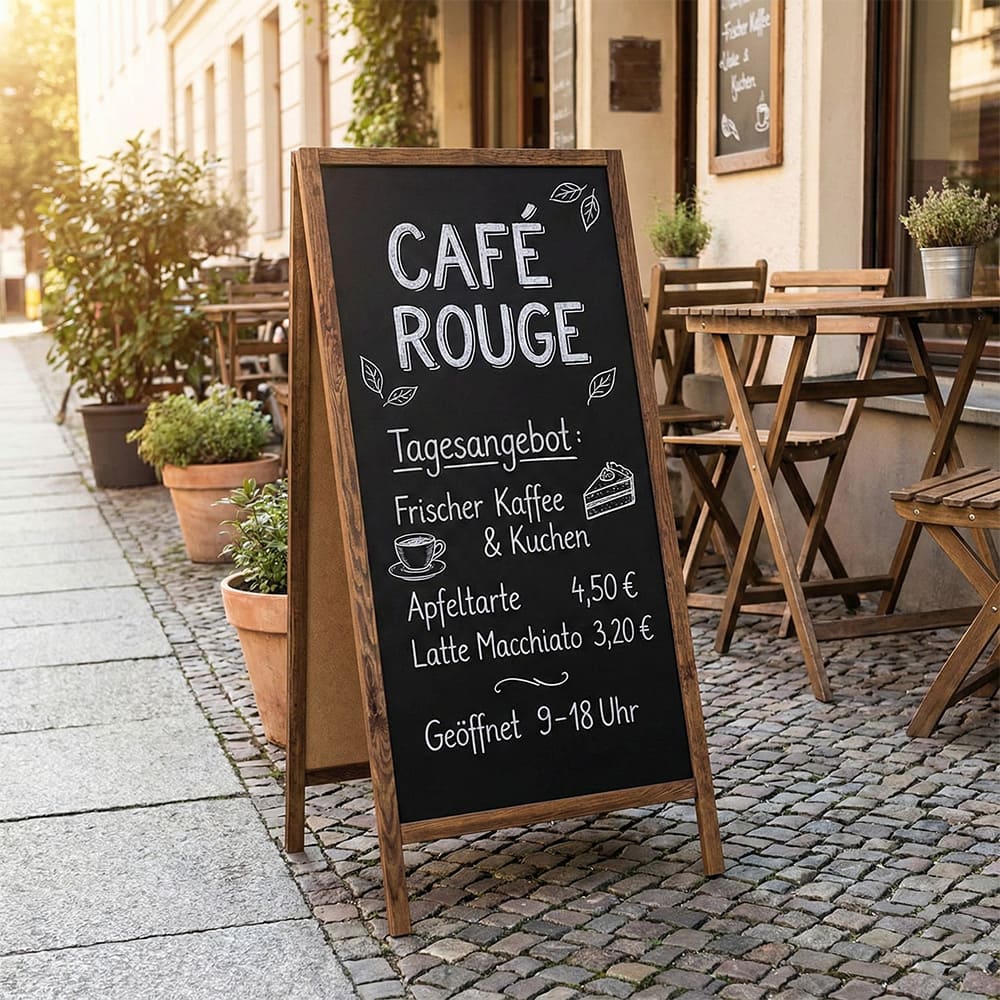 XXL Holz Kundenstopper "ColorFrame" 160x72cm, Indoor