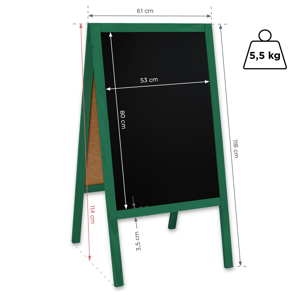 Holz Kundenstopper "ColorFrame" 118x61cm, Indoor