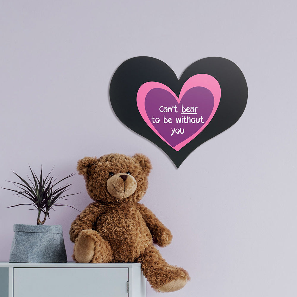 Securit® Wandkreidetafel Silhouette Herz, 30x36cm
