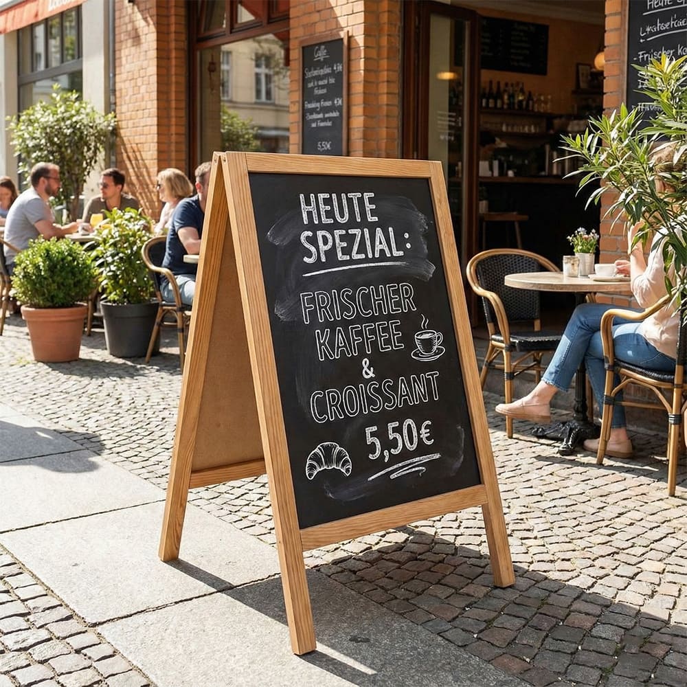 Holz Kundenstopper "ColorFrame" 90x51cm, Indoor