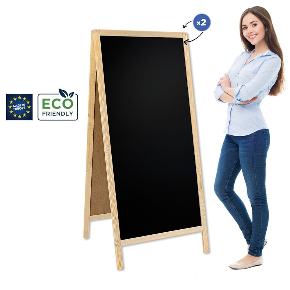 XXL Holz Kundenstopper "ColorFrame" 160x72cm, Indoor