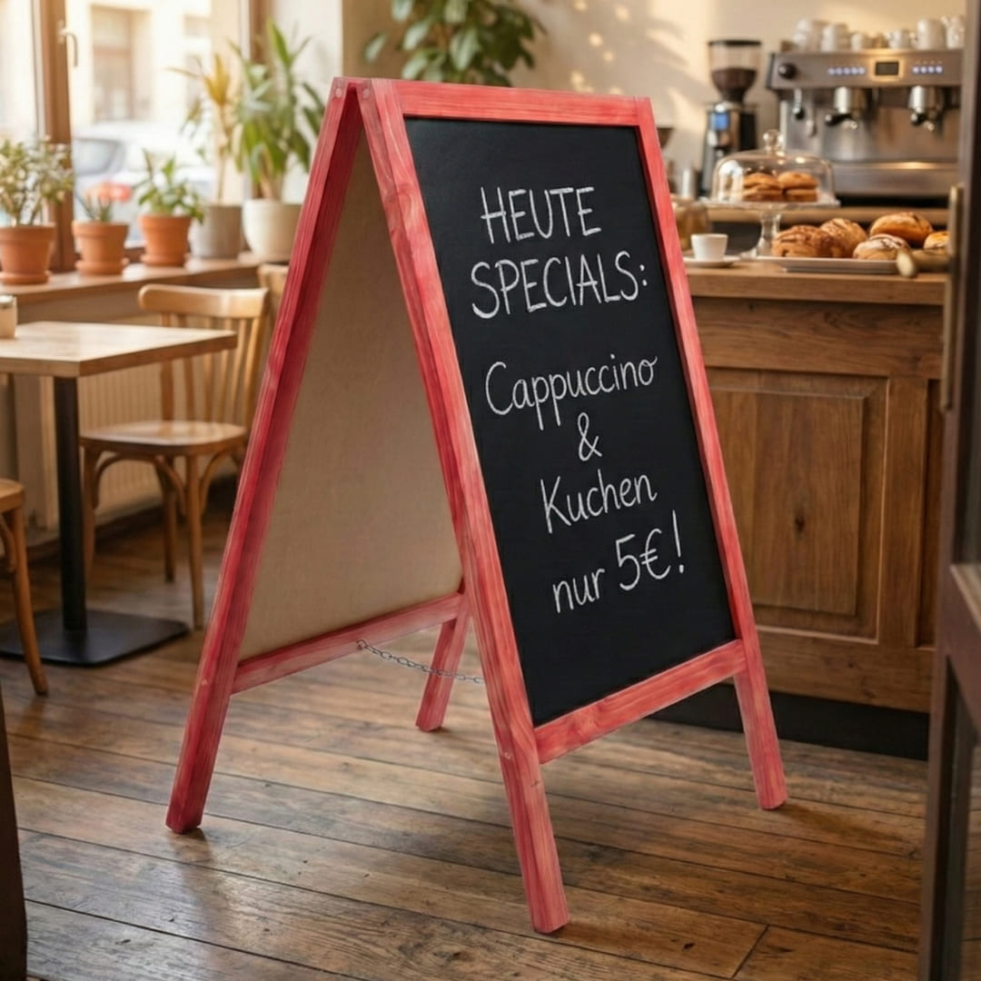 Holz Kundenstopper "ColorFrame" 90x51cm, Indoor