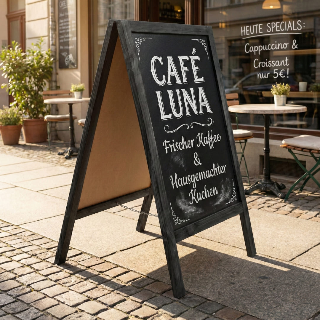 Holz Kundenstopper "ColorFrame" 90x51cm, Indoor