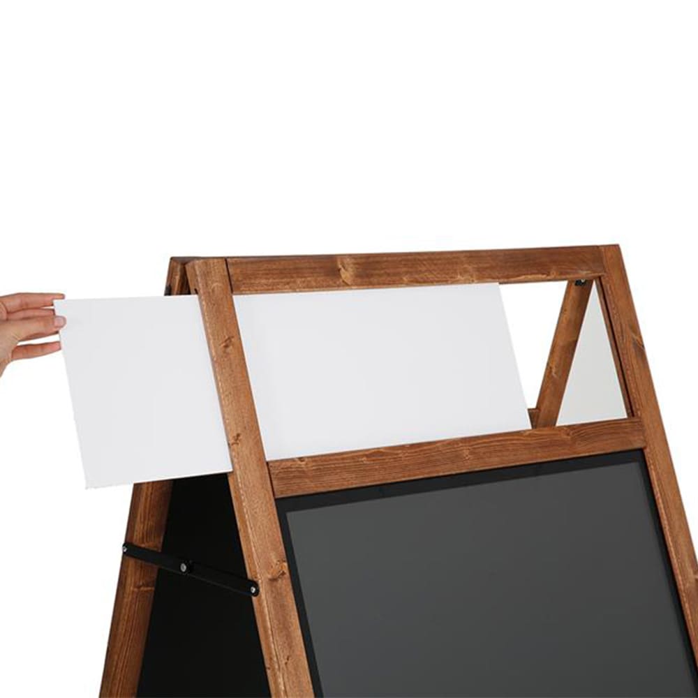 Holz Kundenstopper DIN A1, mit Topschild, Outdoor