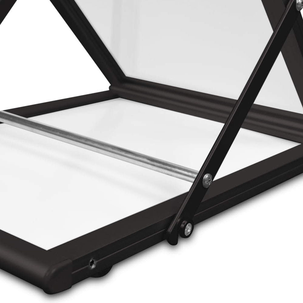 Faltbarer Prospektständer Montana im Koffer, A4, Schwarz