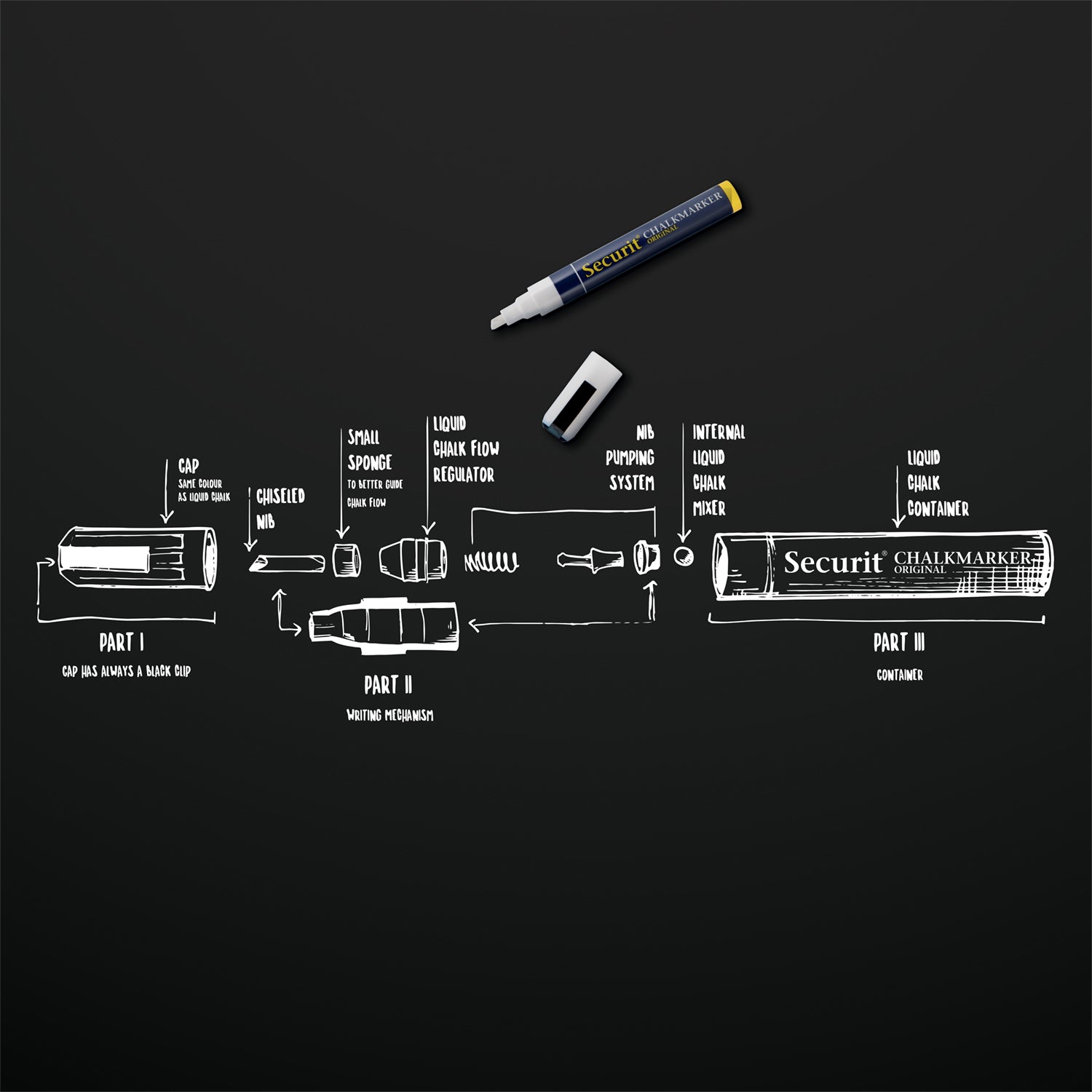 Securit® Kreidemarker, 2-6mm, 8er-Set, Farbig