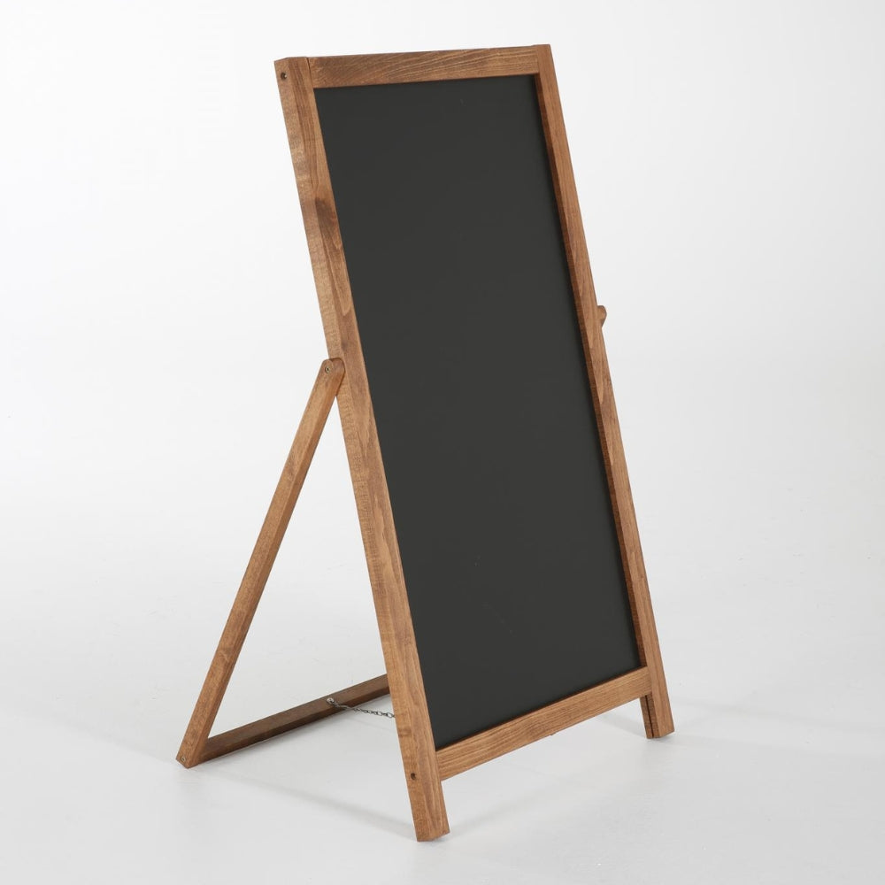 Holz Kundenstopper "FloorStand" mit Kreidetafel