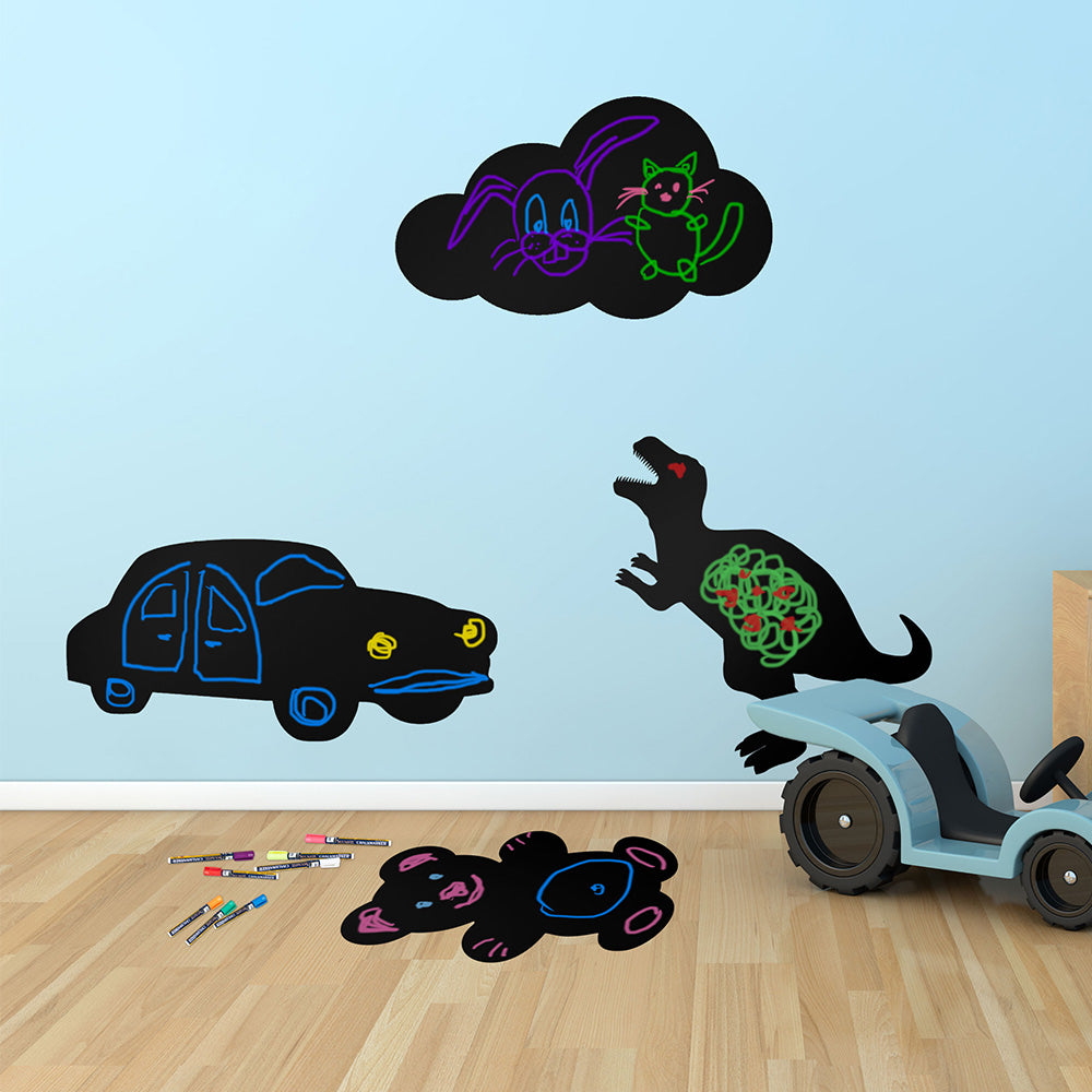 Securit® Wandkreidetafel Silhouette Auto, 50x19cm