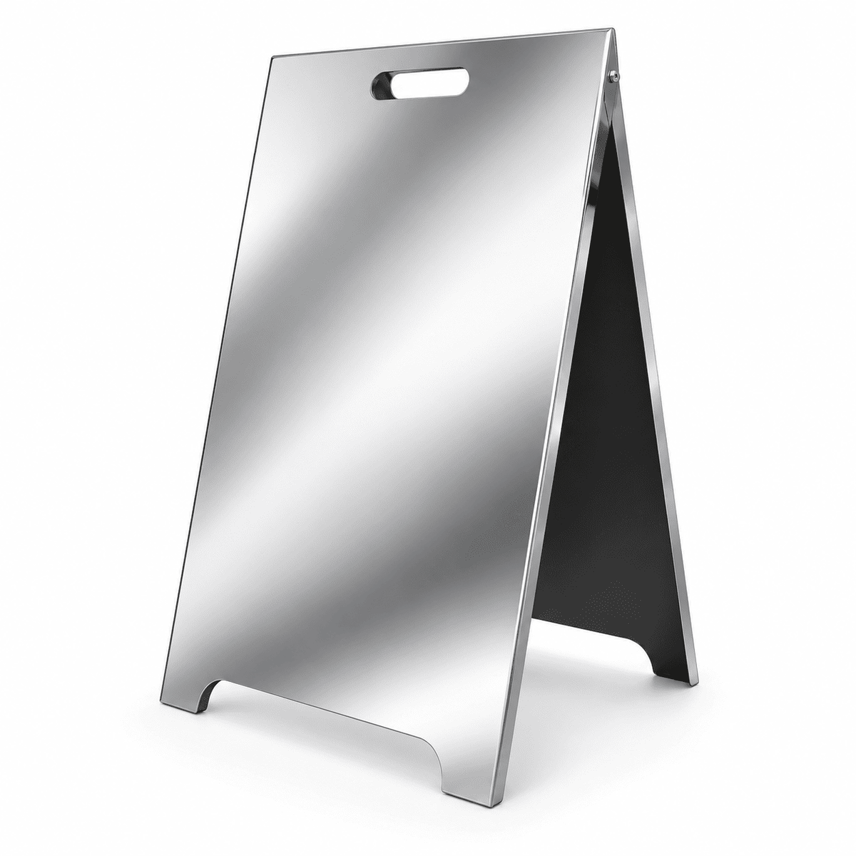 Kundenstopper Spiegeloptik, 60x120cm, Indoor