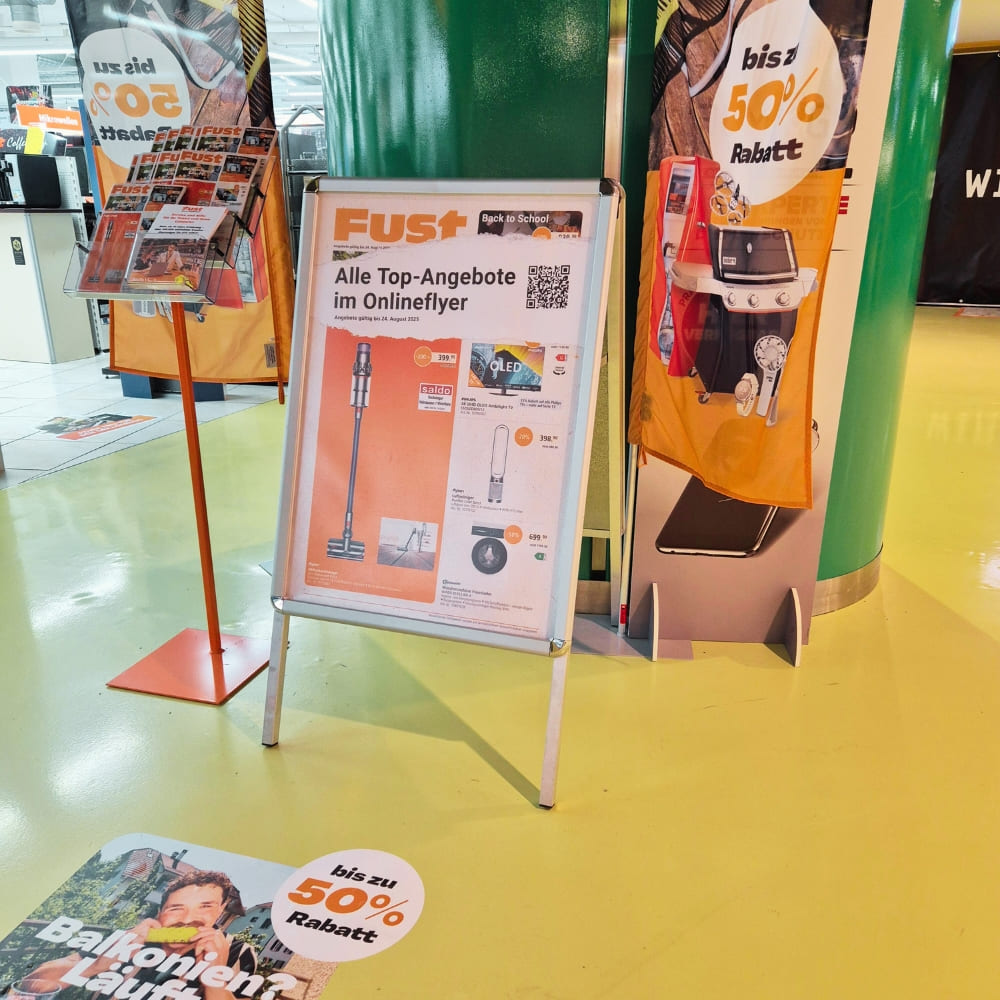 Kundenstopper Alu Classic, Silber, Outdoor