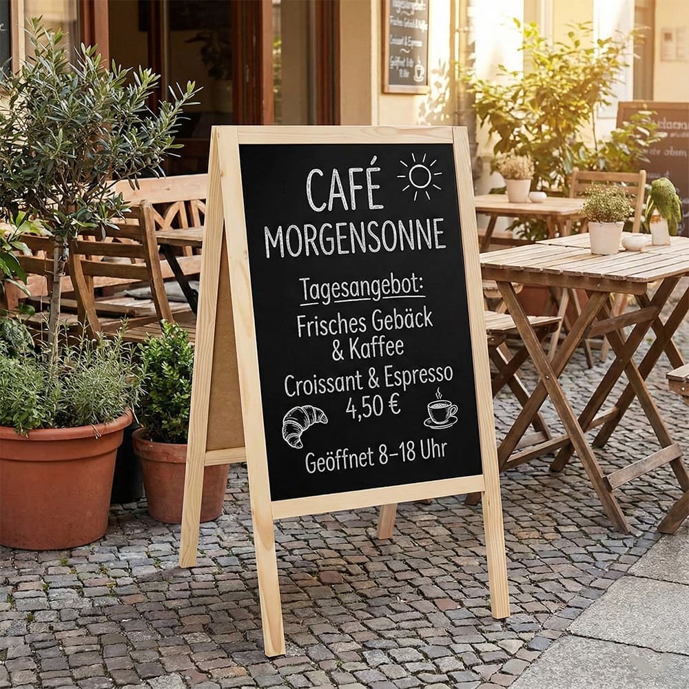 Holz Kundenstopper "ColorFrame" 118x61cm, Indoor