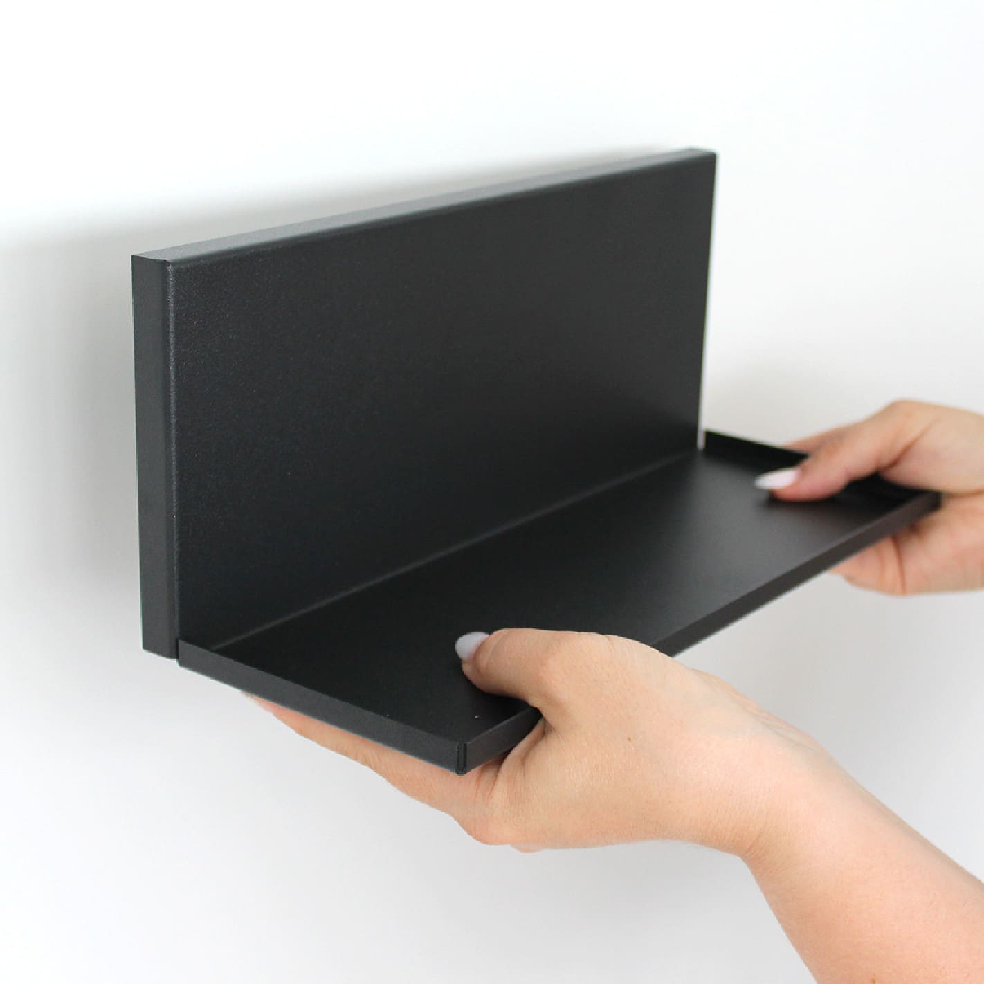 KalaMitica® Magnetisches Wandregal "Kostas", 30cm, Schwarz