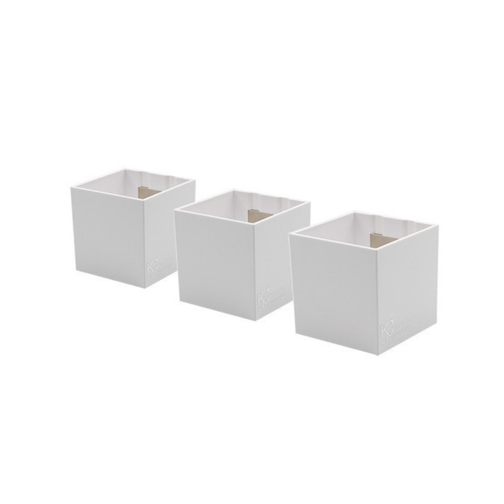 KalaMitica® Magnetische Würfelbehälter Neodym, Ø6cm, Weiss, 3 Stk.