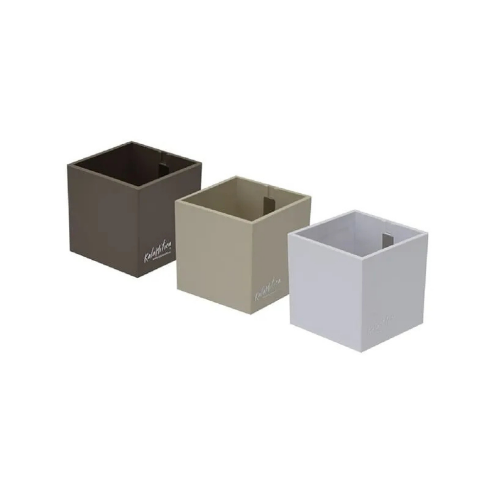 KalaMitica® Magnetische Würfelbehälter Neodym, Ø6cm, Khaki/Elfenbein/Weiss, 3 Stk.
