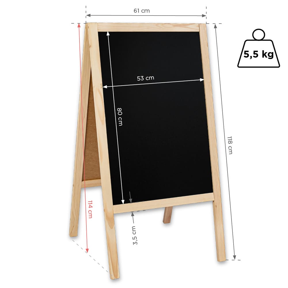 Holz Kundenstopper "ColorFrame" 118x61cm, Indoor