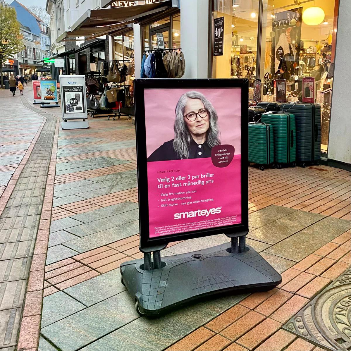 Kundenstopper Alu mit Wassertank, WindPro Budget, Schwarz, Outdoor