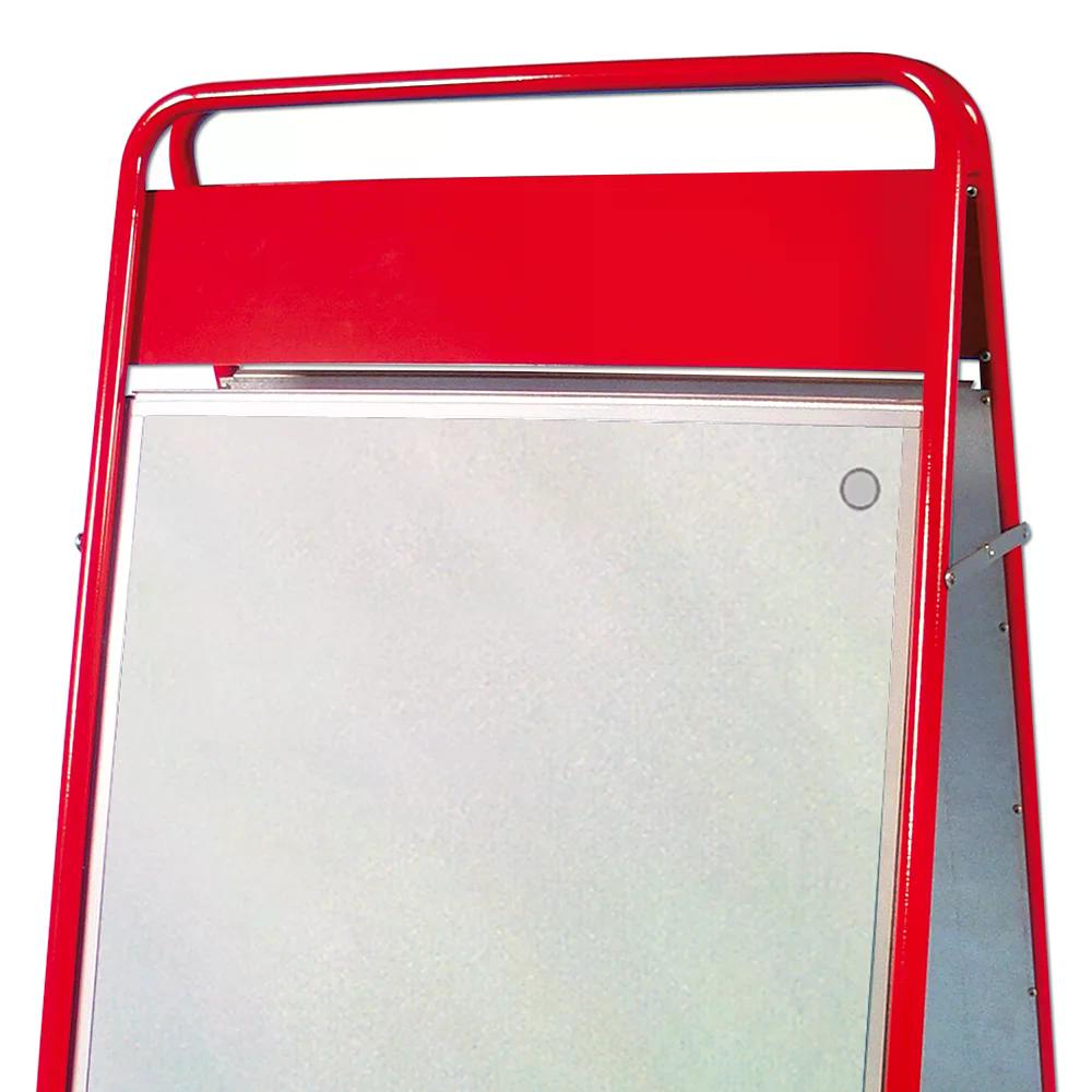 Kundenstopper Stahlrohr Classic mit Logoschild, Outdoor