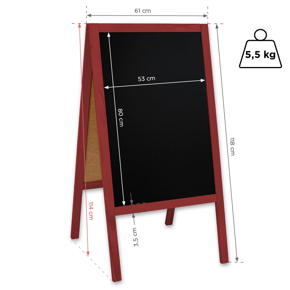 Holz Kundenstopper "ColorFrame" 118x61cm, Indoor