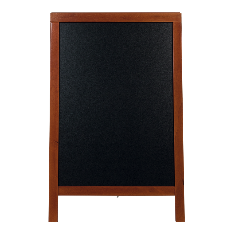 Securit® Holz Kundenstopper Deluxe, 85x55cm, Mahagoni, Outdoor