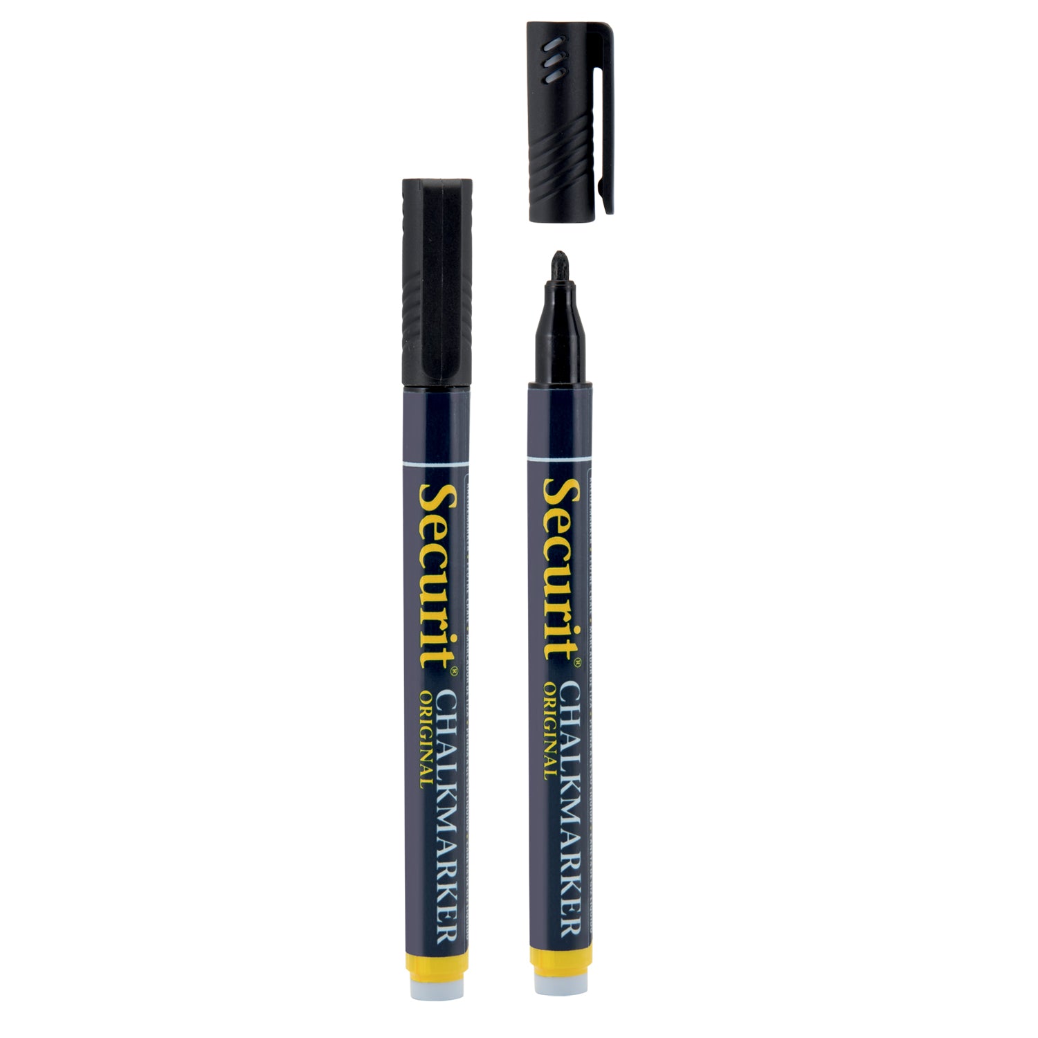Securit® Kreidemarker, 1-2mm, 2er-Set, Schwarz