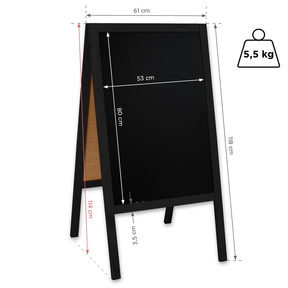 Holz Kundenstopper "ColorFrame" 118x61cm, Indoor