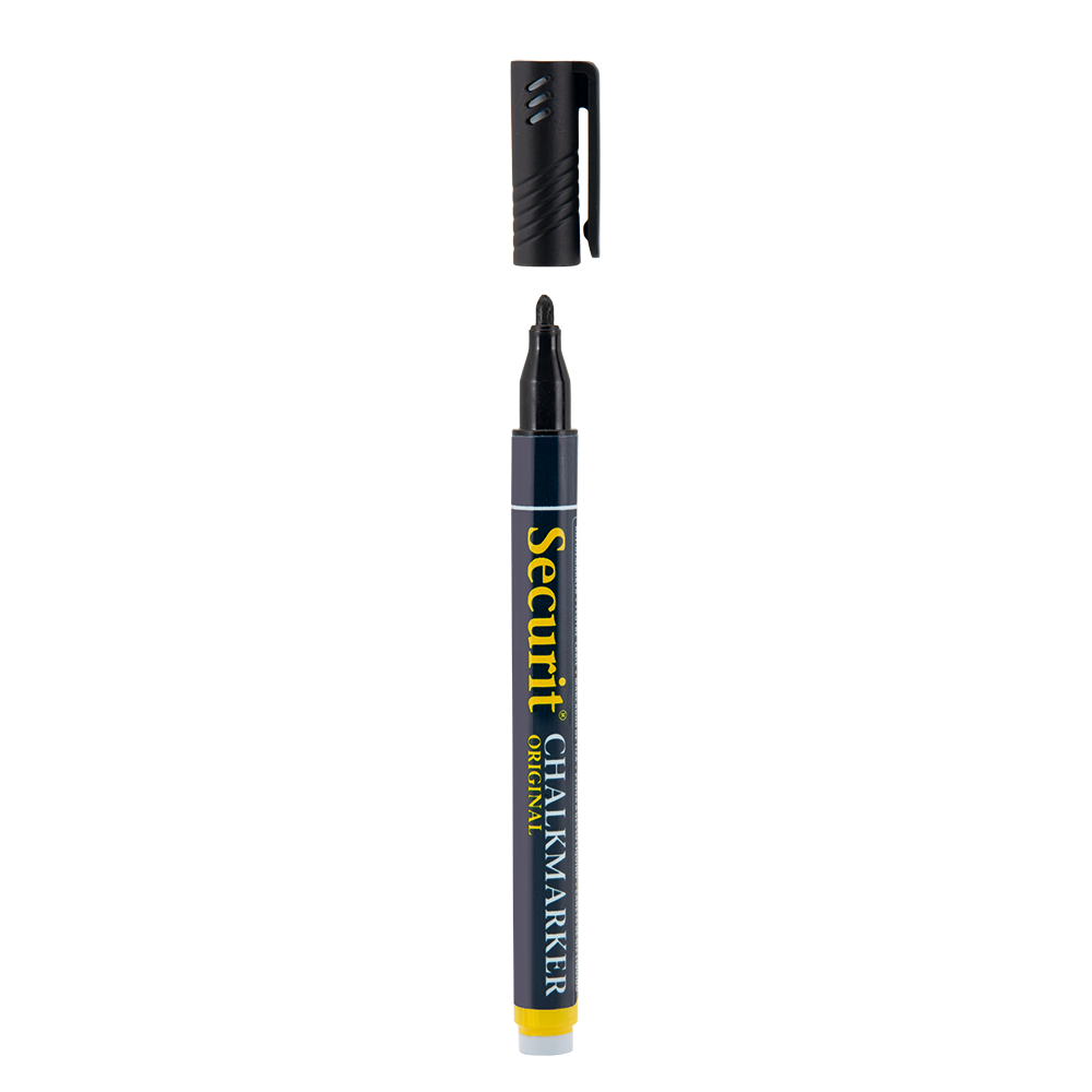 Securit® Kreidemarker, 1-2mm, Einzeln, Schwarz