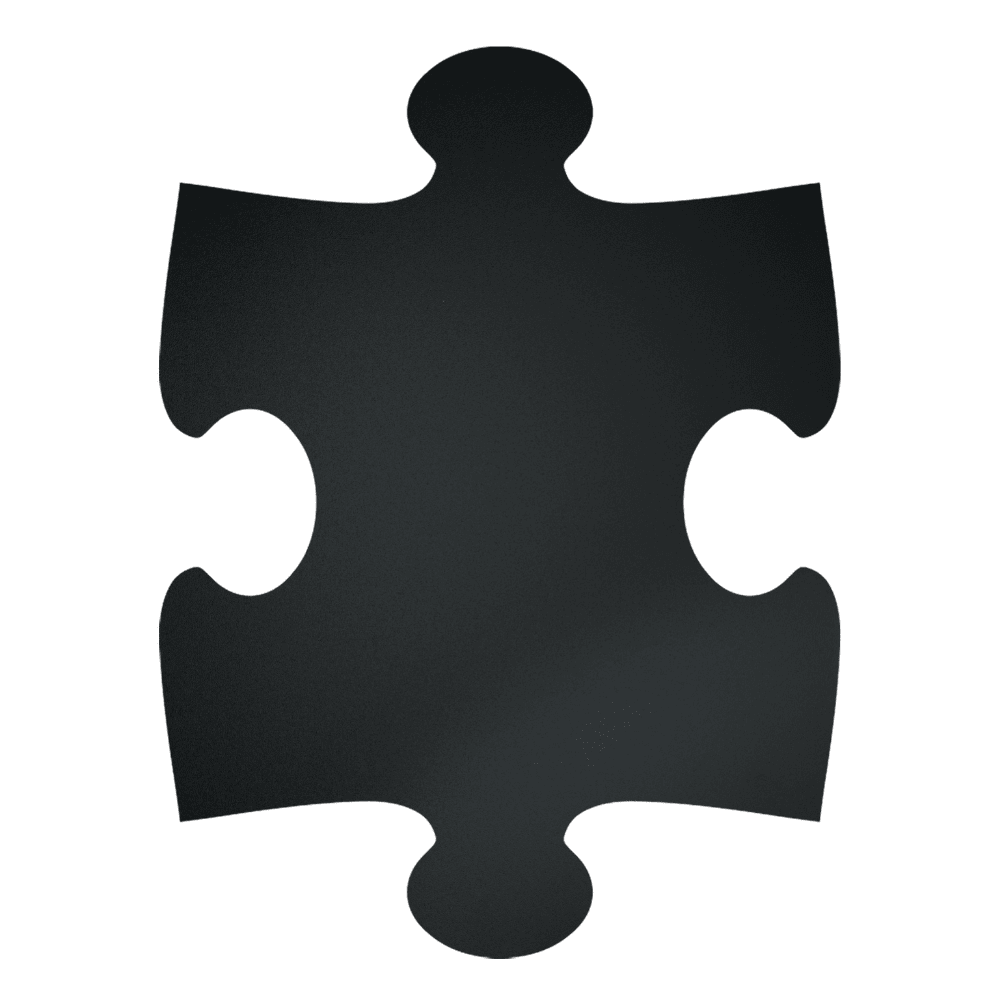 Securit® Wandkreidetafel Silhouette Puzzle, 6er-Set, 40x30cm