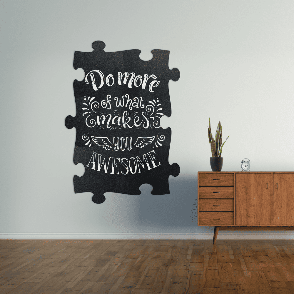 Securit® Wandkreidetafel Silhouette Puzzle, 6er-Set, 40x30cm