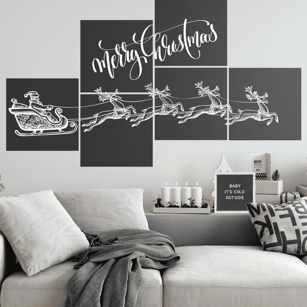 Securit® Wandkreidetafel Silhouette Square, 6er-Set, 40x40cm