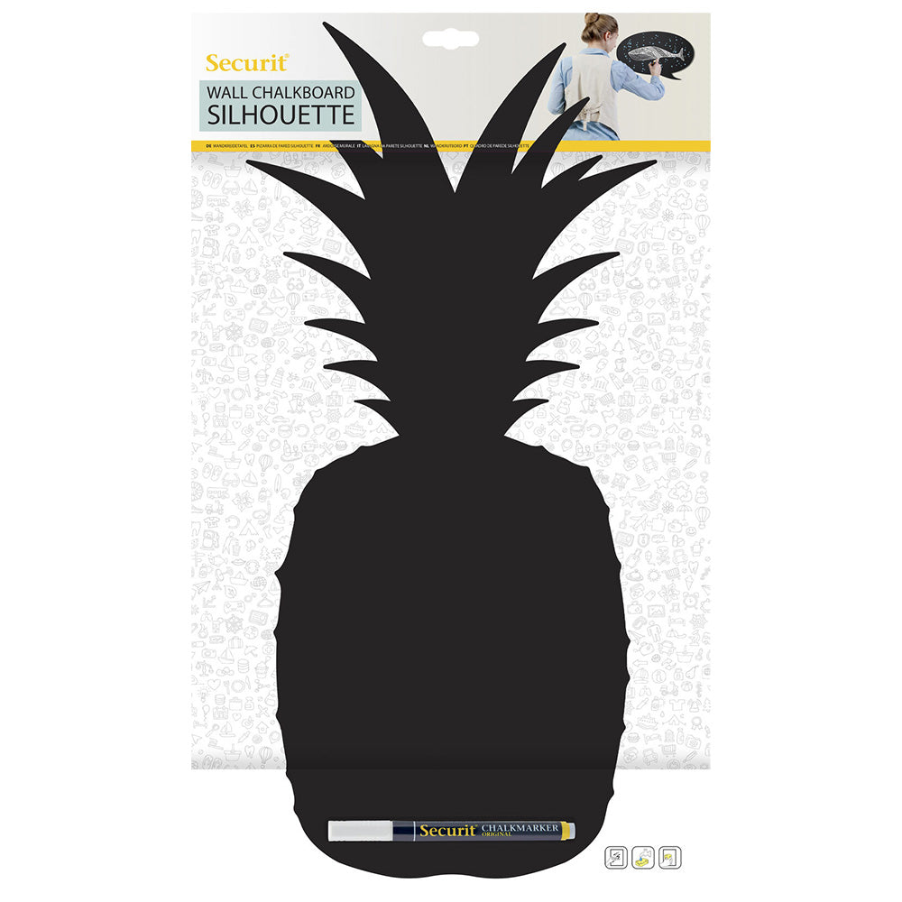 Securit® Wandkreidetafel Silhouette Ananas, 24x50cm