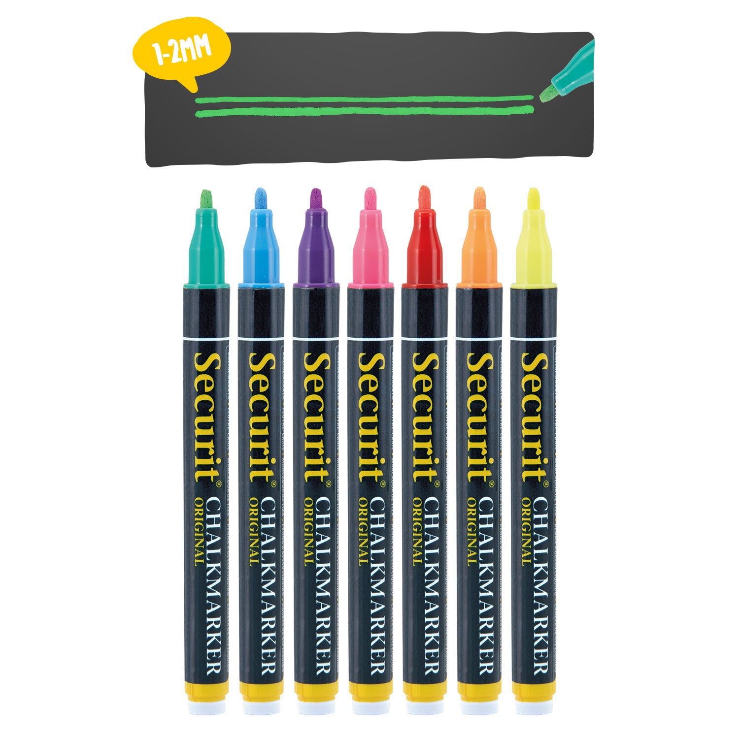 Securit® Kreidemarker, 1-2mm, 7er-Set, Farbig