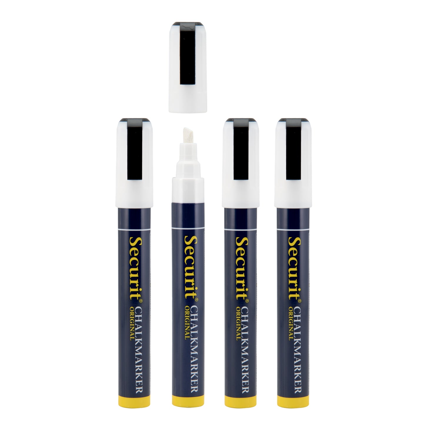 Securit® Kreidemarker, 2-6mm, 4er-Set, Weiss