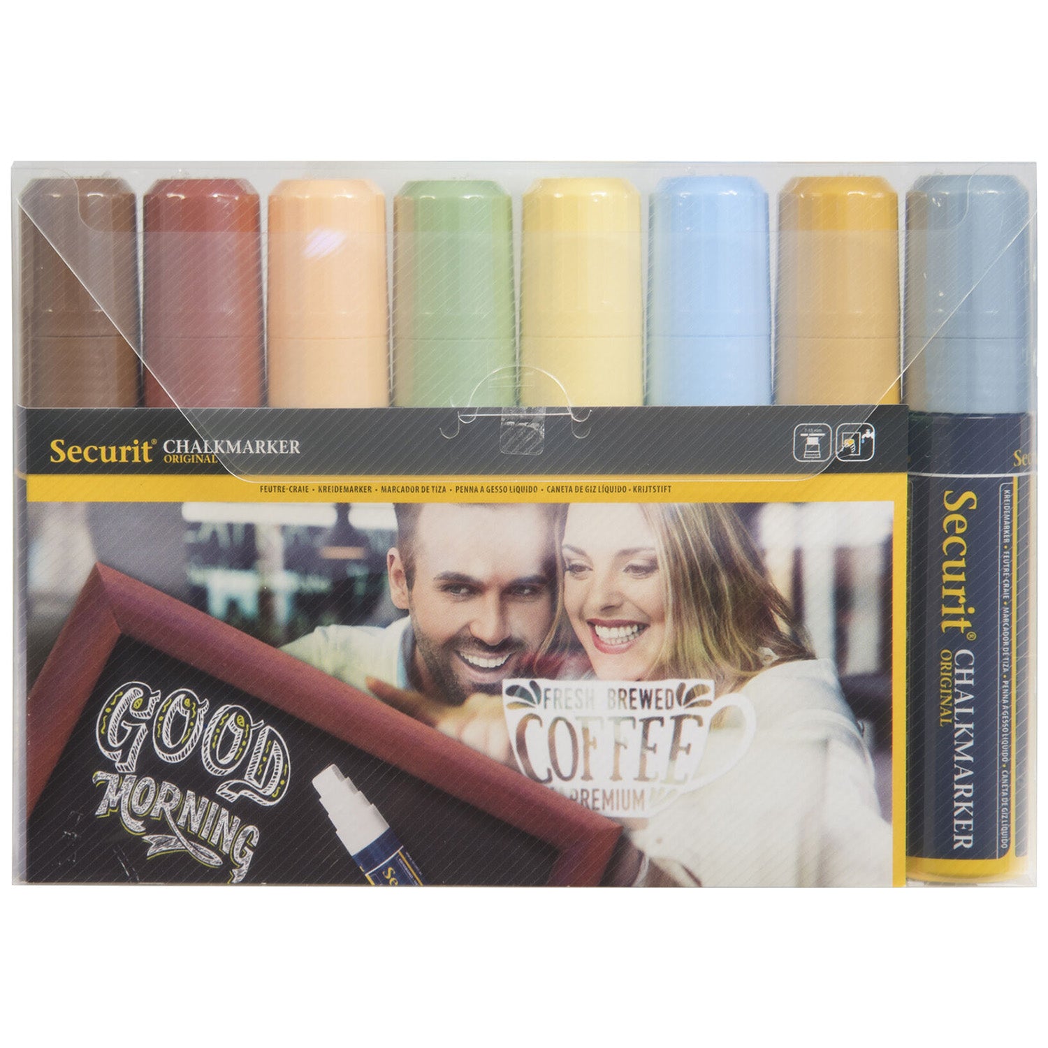 Securit® Kreidemarker, 7-15mm, 8er-Set, Erdfarben