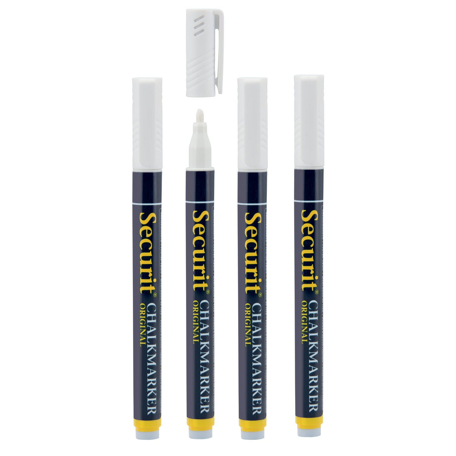 Securit® Kreidemarker, 1-2mm, 4er-Set, Weiss