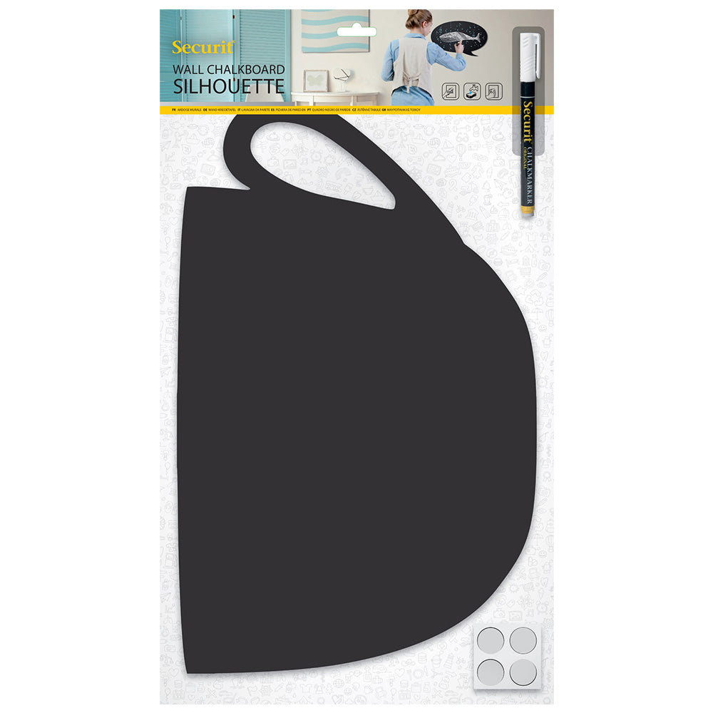 Securit® Wandkreidetafel Silhouette Kaffeetasse, 49x25cm