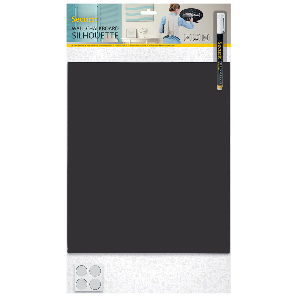 Securit® Wandkreidetafel Silhouette Rechteck, 30x35cm