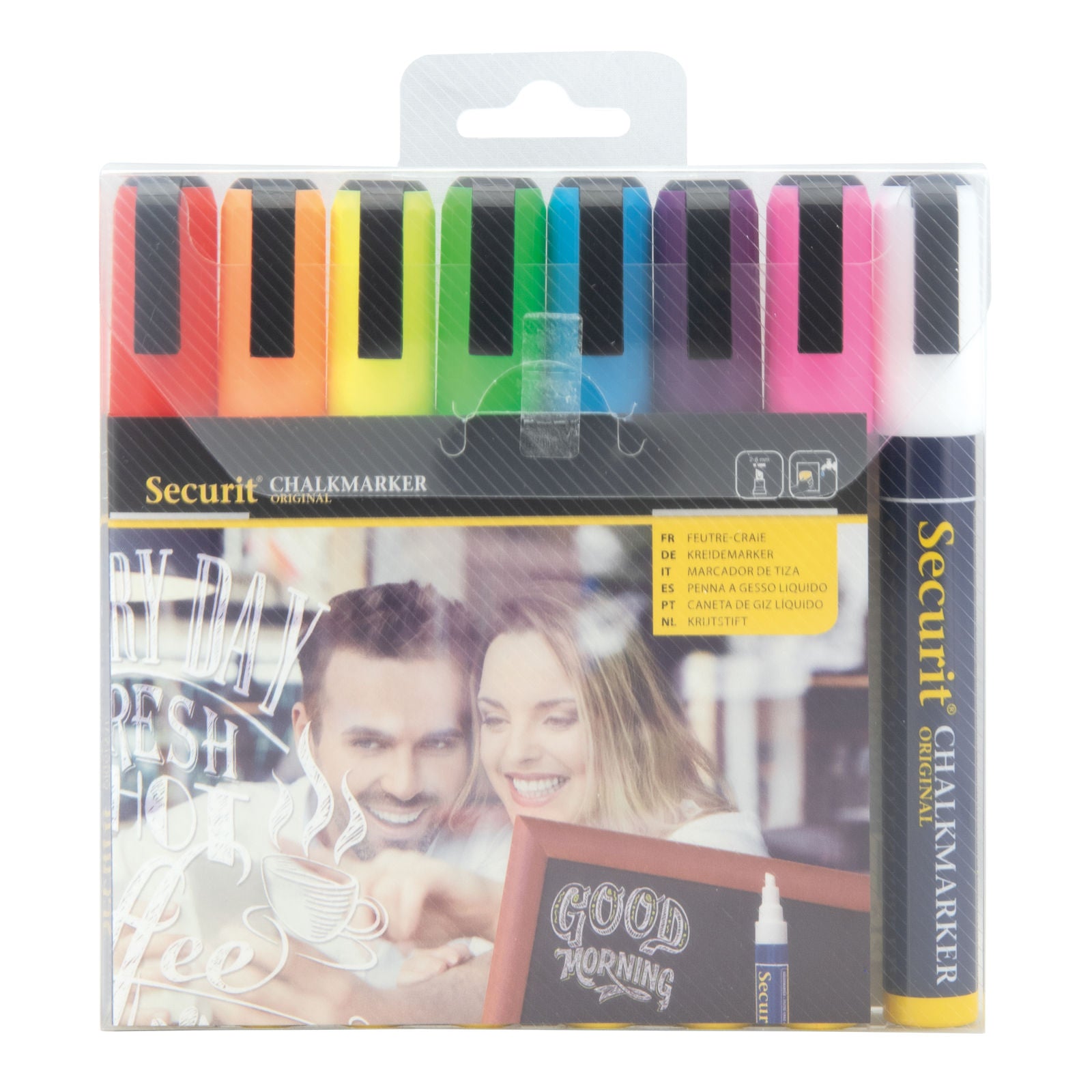 Securit® Kreidemarker, 2-6mm, 8er-Set, Farbig