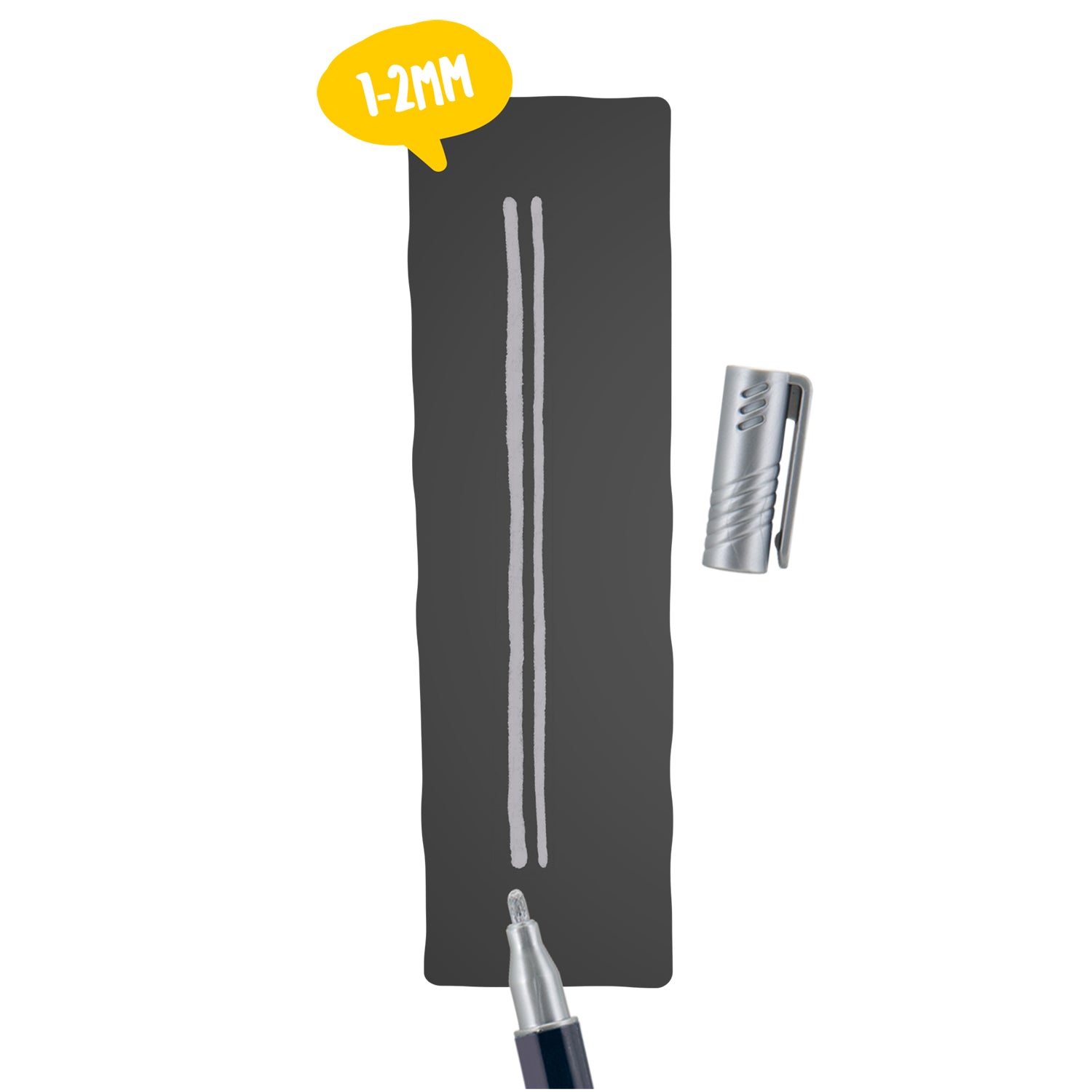Securit® Kreidemarker, 1-2mm, 2er-Set, Gold & Silber