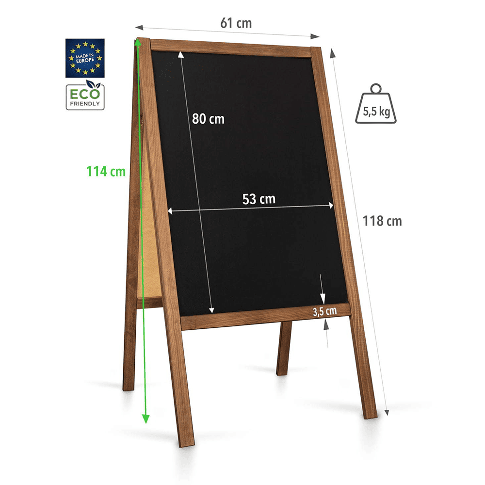 Holz Kundenstopper "ColorFrame" 118x61cm