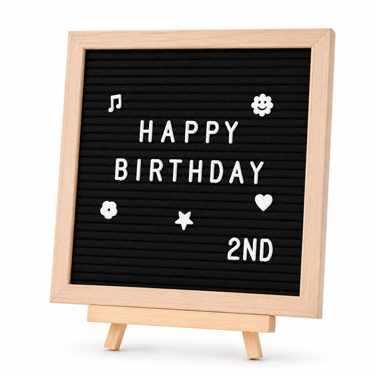 Filz Letterboard mit Holzstaffelei & 340 Buchstaben – 3 Farben erhältlich