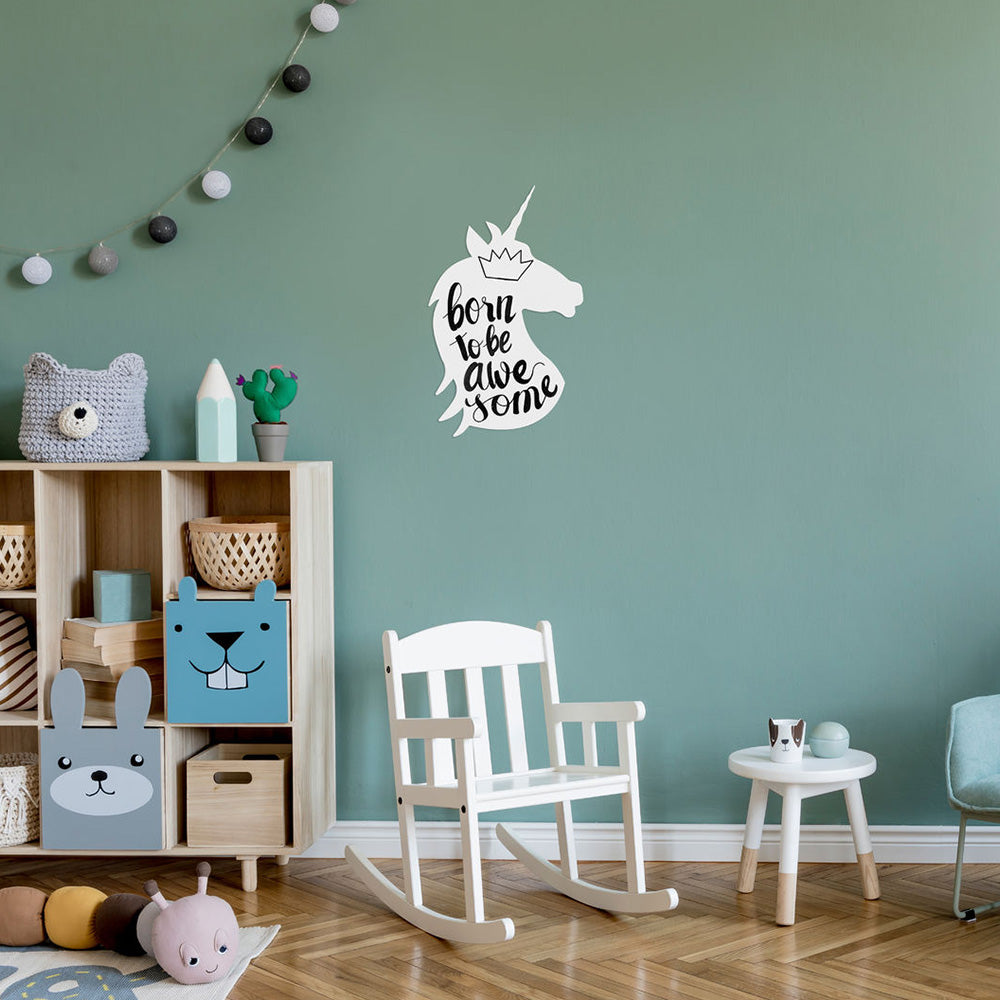 Securit® Wandkreidetafel Silhouette, Unicorn Weiss, 30x49cm