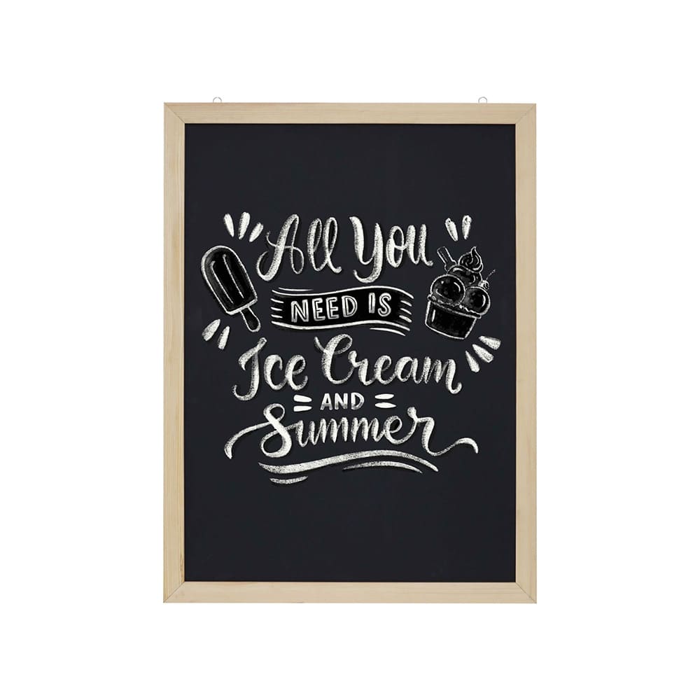 Wandkreidetafel Magnetisch mit Holzrahmen