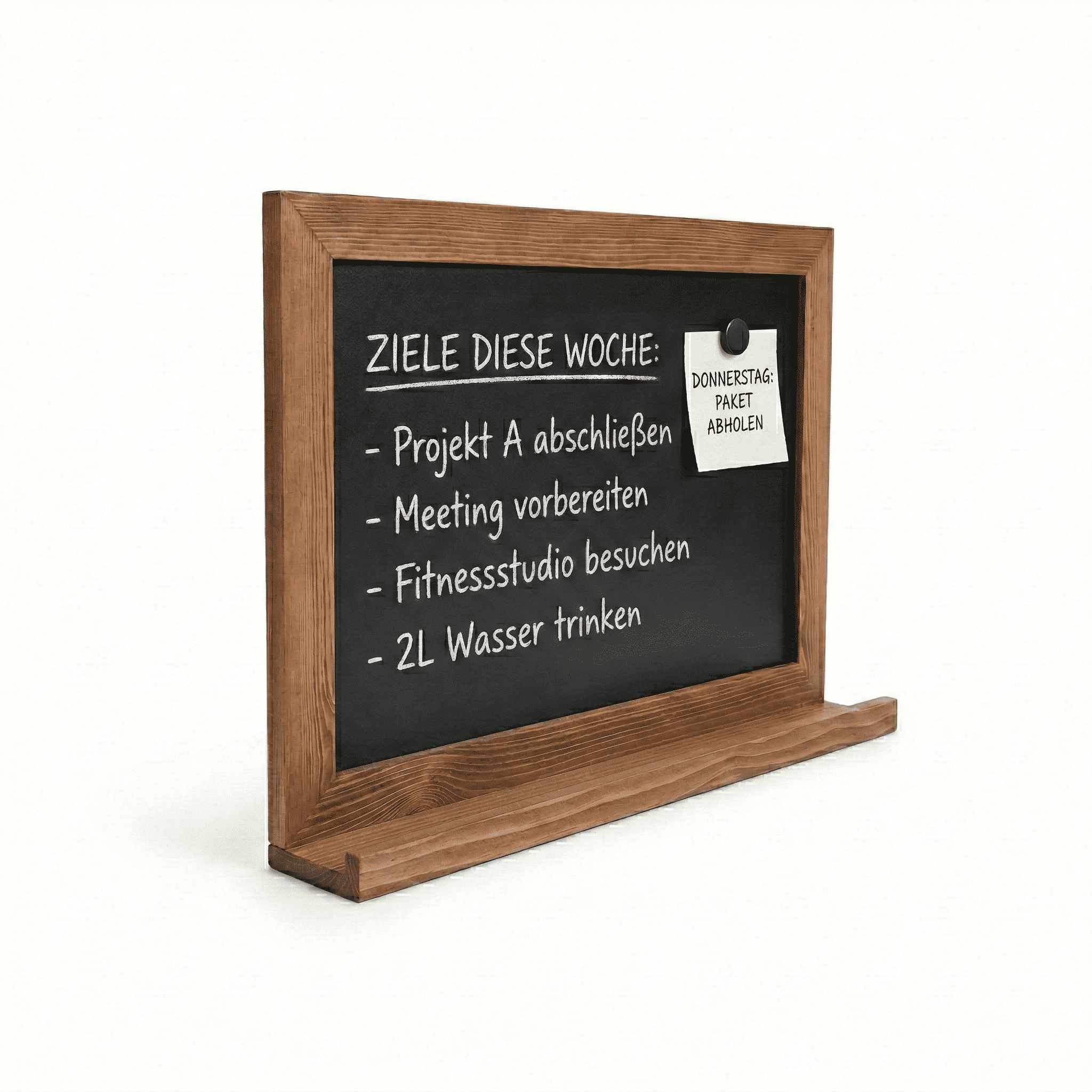 Wandkreidetafel Magnetisch mit Holzrahmen, Dunkel, 70x50cm