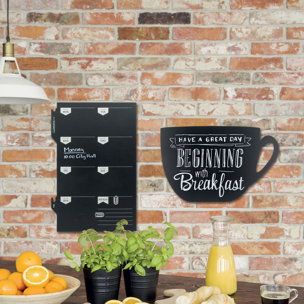 Securit® Wandkreidetafel Silhouette Kaffeetasse, 49x25cm