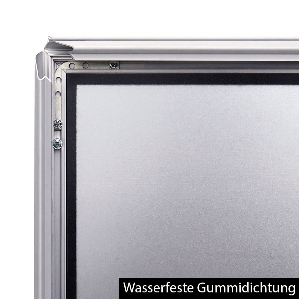 Kundenstopper Alu Classic Wasserfest, DIN A1, Silber, Outdoor