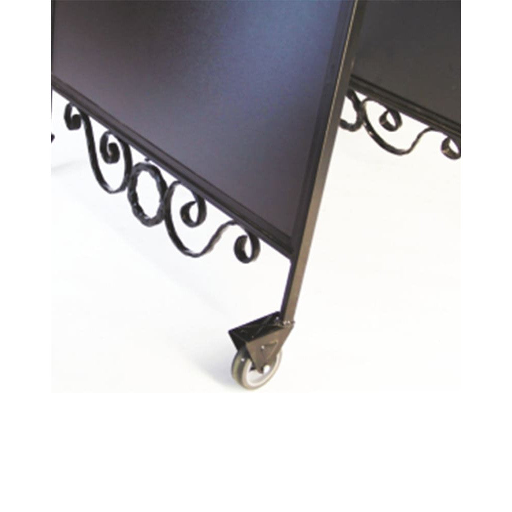 Antiker-Kundenstopper-mit-Kreidetafel-&-Rollen