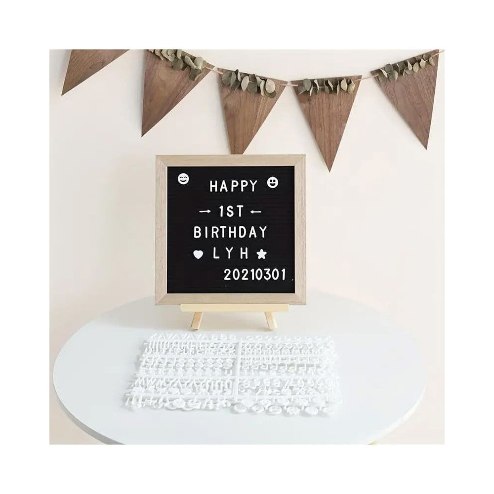 Babygeschenk Letterboard aus Holz inklusive Buchstaben